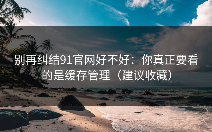 别再纠结91官网好不好：你真正要看的是缓存管理（建议收藏）